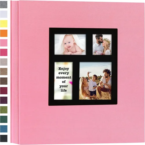 Vista 20 de Potricher - Álbum de fotos de 4x6 pulgadas, 600 fotos, con tapa de lino, gran capacidad, álbumes de fotos para recuerdos familiares, bodas, Beige