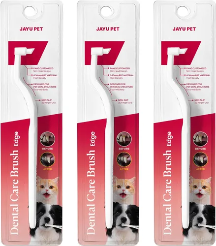 Vista 15 de JAYU PET Cepillo de Cuidado Dental (Cerdas de Borde) 1 unidad - Cepillo de Dientes para Perro con Cabeza Micro Redonda, Cepillo de Dientes