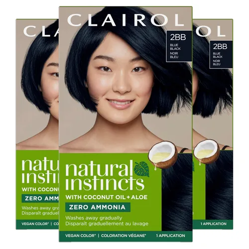 Vista 75 de Clairol Natural Instincts - Tinte semipermanente para el cabello, color negro 2, paquete de 1 unidad