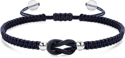 Vista 17 de Pulseras hechas a mano, pulseras para mujeres y hombres, pulsera ajustable con inicial, regalos de joyería para mamá, esposa, novia, ella, amigos