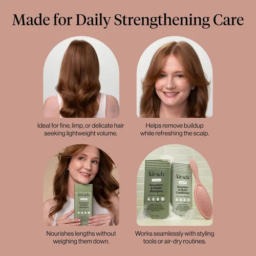 Vista 6 de Kitsch Rosemary & Biotin Shampoo and Conditioner Set – Made in USA