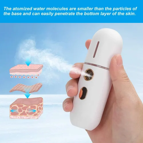 Vista 7 de Rociador facial de niebla, mini vaporizador facial portátil, hidratante para exteriores para mujeres y niñas en interiores
