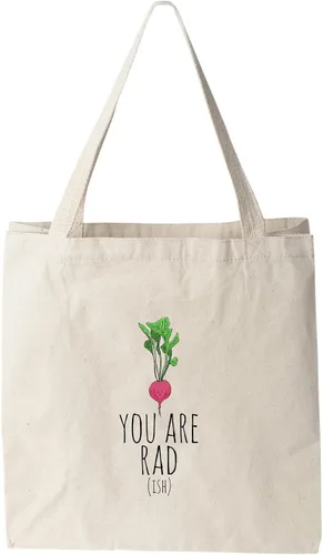 Vista 10 de Moonlight Makers 100% lona de algodón, bolsa de mano natural, bolso a todo color, diseño divertido - Veggie Negro