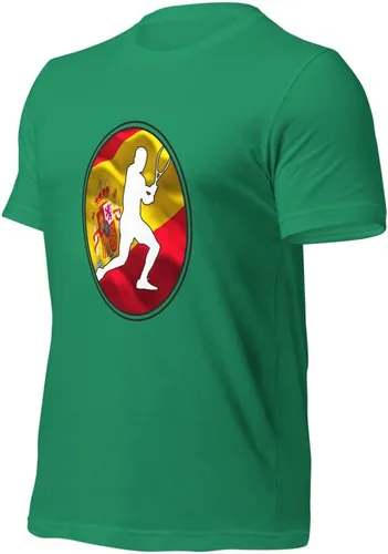 Vista 27 de Carlos Alcaraz Camiseta de manga corta unisex de algodón con diseño de bandera de España