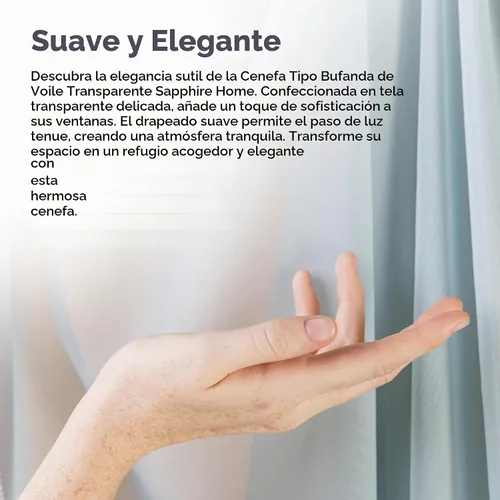 Vista 6 de Sapphire Home Cortinas de cenefa para ventana, cenefas transparentes extralargas para ventanas, cortinas de gasa para sala de estar, cocina y Dorado