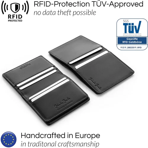 Vista 7 de Jaimie Jacobs Flapstar Magic Wallet no plegable de billetes de cuero genuino