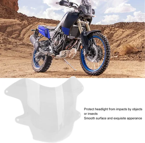 Vista 9 de Fydun Protector de faros delanteros de motocicleta, superficie lisa resistente con tornillo de montaje de repuesto para 700 2019‑2022 (transparente)