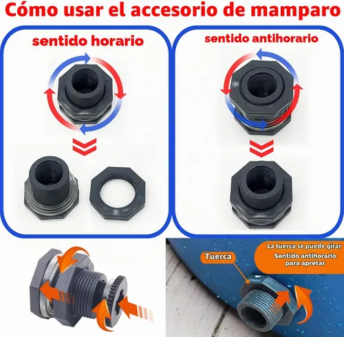 Vista 8 de Kit de espiga para barril de lluvia con una sierra de agujero que incluye una válvula de bola con rosca de sello de cinta de 1" (diámetro 32 mm)