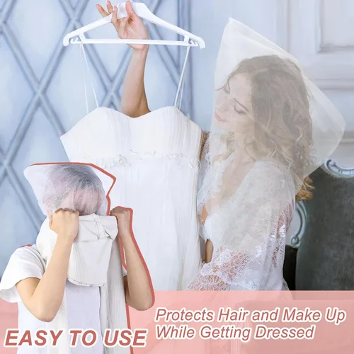 Vista 4 de Tegeme 30 Piezas Protector Facial para Maquillaje Capucha Desechable Máscara Cosmética Desechable para Belleza Maquillaje y Protector de Ropa