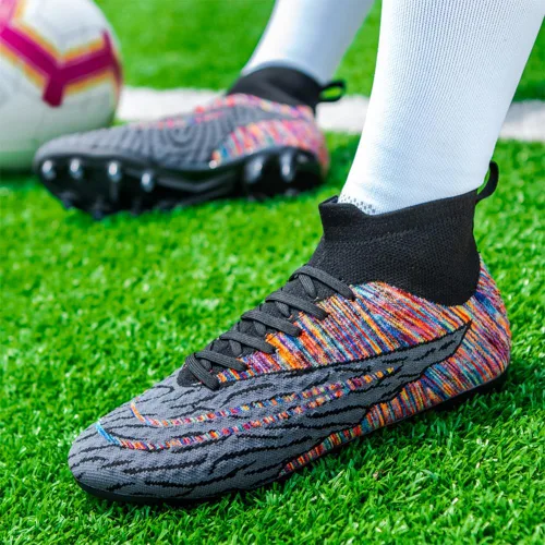 Vista 6 de MEBAMY Zapatos de fútbol para hombre, zapatos de fútbol para exteriores, AG, FG, transpirables, ligeros, para fútbol, béisbol, lacrosse, rugby