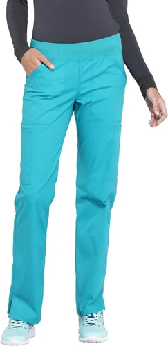 Vista 13 de Pantalones quirúrgicos Workwear Professionals para mujer, pantalón cargo sin cierre, elástico suave, WW170 Negro