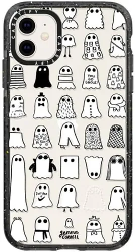 Vista 104 de Funda Impact de CASETiFY para iPhone 11 - Tiempo A Solas de Esther Kim - Negro Claro