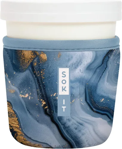 Vista 75 de Sok It IceCreamSok - Funda de neopreno aislada (flores abstractas, pintas de helado cónicas)