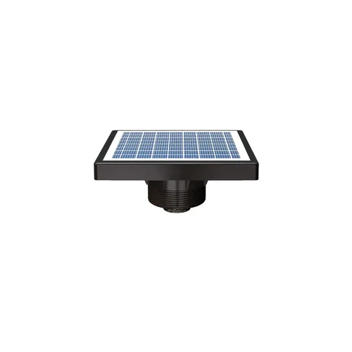 Vista 4 de Quietcool UTF-SLR-04-L Ventilador solar con luz - Perfecto para cobertizos de patio trasero - Funciona con energía solar - Panel solar de 3.5 vatios
