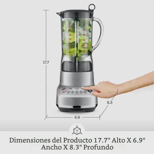 Vista 6 de Breville BBL620BTR Licuadora Fresh and Furious, Black Truffle Trufa Negra