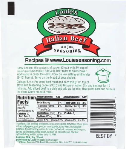 Vista 2 de Louie's Condimento para Carne de Res Italiana, 3 onzas, 3 pk