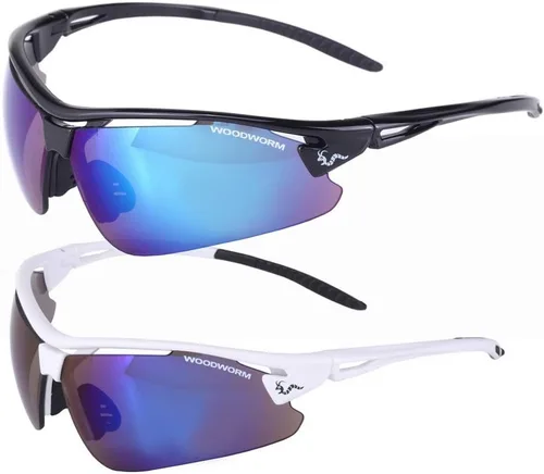 Vista 7 de 2 pares de lentes de sol deportivos Woodworm UV400 de alta calidad con fundas rígidas, para golf, pesca, ciclismo, béisbol y más