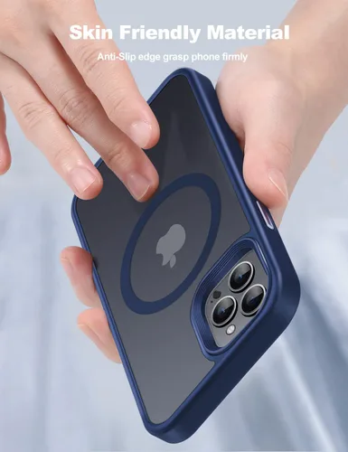 Vista 5 de Tigowos Funda para iPhone 12 Pro Max con diseño previsto para MagSafe de 10 pies, resistente a las caídas, con sensación de piel mate, cubierta