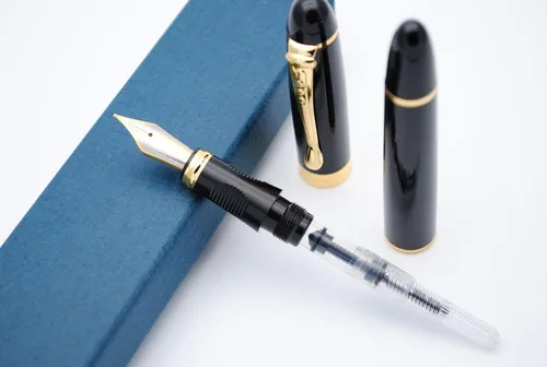 Vista 3 de JINHAO X450 - Pluma estilográfica con punta M (negro brillante)