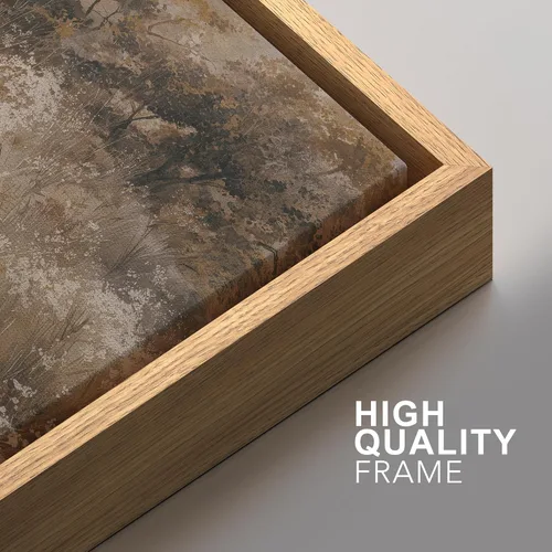 Vista 73 de SIGNFORD - Set de obras de arte en lienzo enmarcado para pared, ilustraciones abstractas de neblina del desierto en tonos neutros beige y marrón