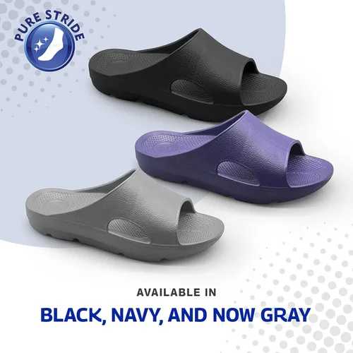 Vista 5 de Pure Stride Sandalias terapéuticas, sandalias ortopédicas para fascitis plantar, metatarsiano y espolones de talón, para aliviar el dolor y soporte