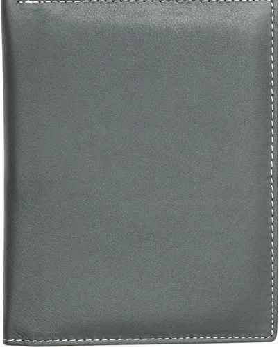 Vista 4 de Rfid - Funda para pasaporte de piel auténtica con organizador de tarjetas de crédito, Gris Multi), 5.06E+12