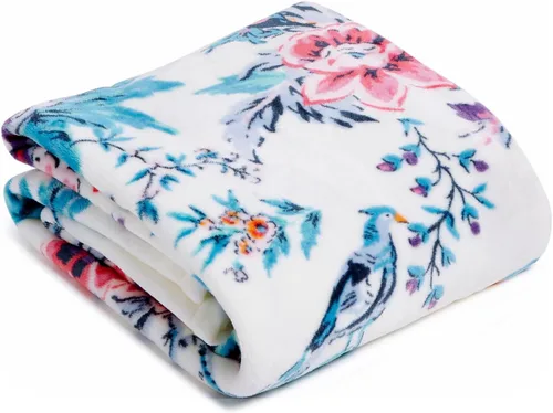 Vista 10 de Vera Bradley Manta de forro polar para mujer, manta de felpa suave para sofá, dormitorio y decoración del hogar