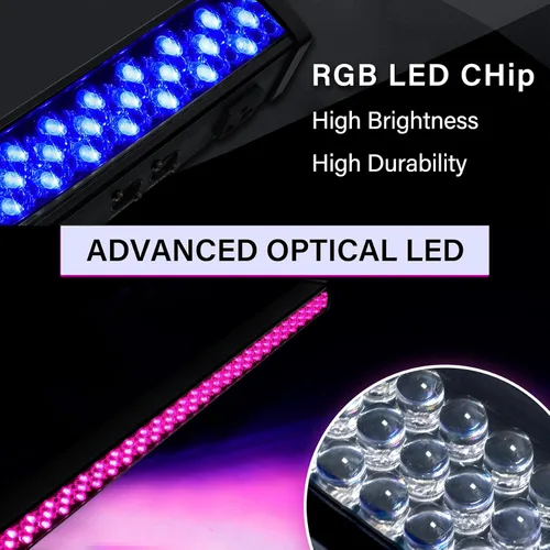 Vista 7 de 4 unids 3 en 1 DMX 26 canal etapa luz 240 LED DJ pared lavado lineal barra luz pared arandela
