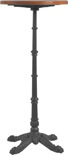 Vista 7 de LOKKHAN Mesa de columna romana de 43.3 pulgadas de alto, mesa de bar para cóctel, bistró, hierro fundido resistente, mesa de madera maciza Base