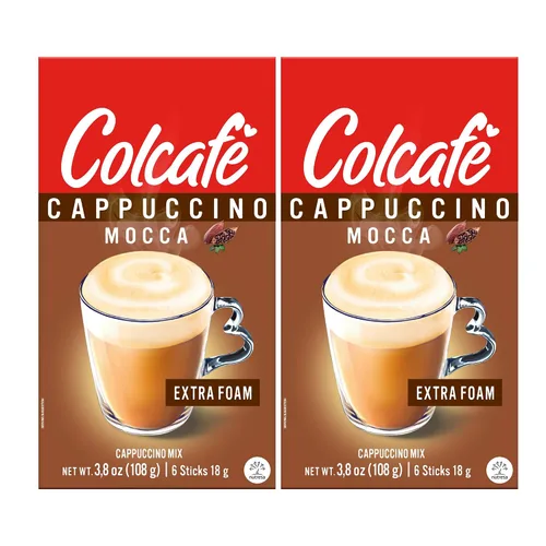 Vista 9 de Colcafe Cappuccino Clásico Instantáneo, 6 sobres por paquete, paquete de 2