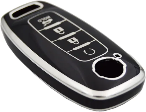 Vista 3 de Funda protectora de TPU para llavero inteligente con control remoto + llavero para Nissan Rogue SL Ariya FWD Pathfinder X-Trail Sentra SR SL Armada