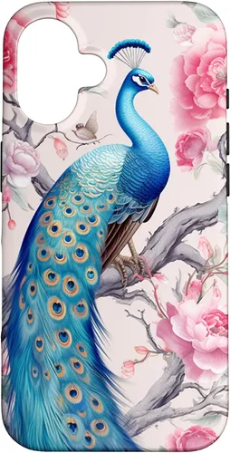 Vista 32 de Chinoiserie Peacock Rose Garden Case for iPhone 17