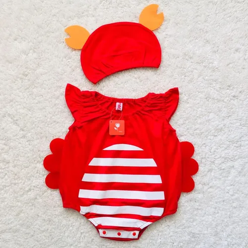 Vista 3 de LAWOR Mono para bebés y niñas, mono de una pieza con estampado sin mangas para niños pequeños con sombrero