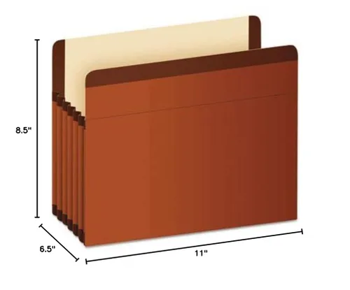 Vista 7 de Pendaflex Bolsillos de archivo expandibles, tamaño carta, expansión de 5.25", reforzados con material DuPont™ Tyvek®, tamaño carta, Redrope, 10 por
