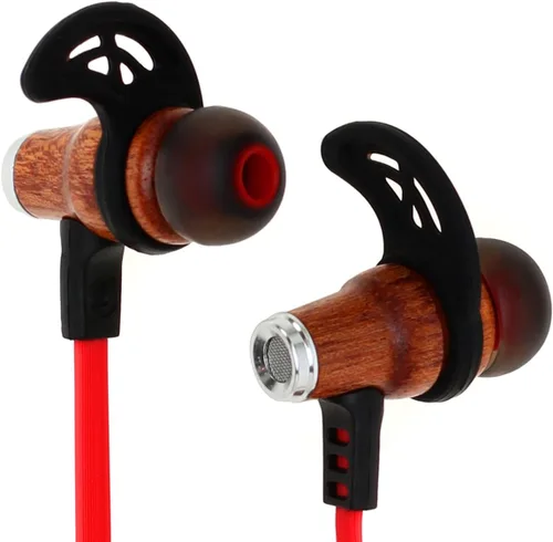 Vista 2 de Symphonized NRG, audífonos de madera que se usan dentro del oído, audífonos con aislación del ruido exterior y Bluetooth, audífonos con micrófono