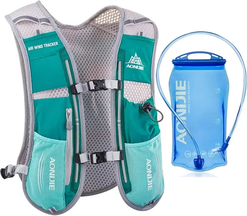 Vista 17 de AONIJIE Hydration Vest Pack Backpack 5L 5.5L Marathoner Running Vest Race Hydration for Women and Men Trail Run Hiking Jogging