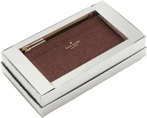 Vista 2 de Kate Spade - Cartera para mujer con diseño brillante en caja grande y delgada, con purpurina, Deep Nova
