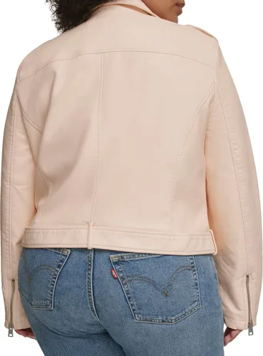 Vista 2 de Levi's Women's Belted Faux Leather Moto Jacket (Regular & Plus Size)