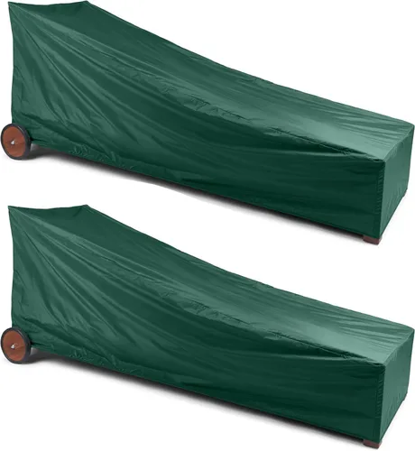 Vista 10 de Covermates Funda clásica para tumbona, funda de vinilo resistente a la intemperie para muebles de exterior con ventilación de malla, dobladillo