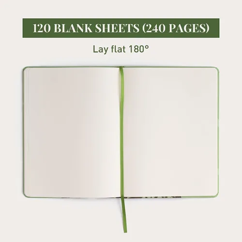 Vista 3 de Rileys Árbol de la Vida, 8" x 6", Diario en Blanco 240 Páginas, Papel Marfil, Cuaderno en Blanco para Hombres y Mujeres, Diario sin Líneas, Cuaderno
