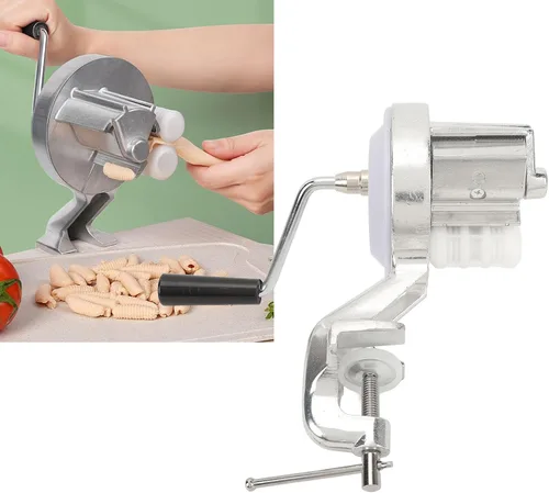 Vista 8 de Buachois Cavatelli Máquina para hacer pasta, manivela original italiana para hacer pasta, máquina para hacer pasta de ñoquis para cocina italiana