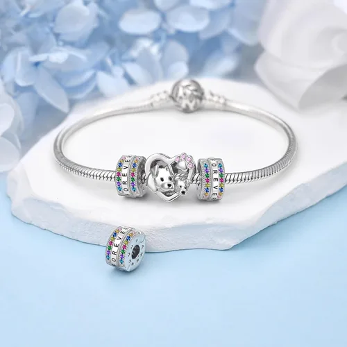 Vista 3 de DALARAN Cuentas de tapón para pulseras Pandora, clip espaciador, pulsera