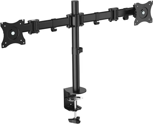 Vista 57 de Logilink BP0077 Soporte de escritorio para monitor dual (2 vías) (13-27 pulgadas), brazo 13.465 in negro