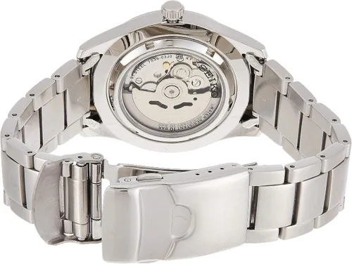 Vista 3 de Seiko 5 relojes automáticos de acero inoxidable con esfera negra SNZG13K1 Negro L