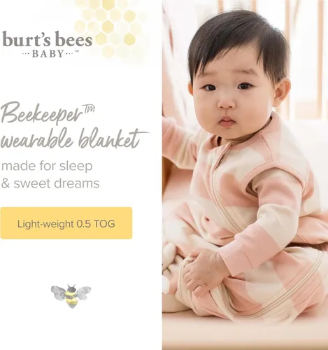 Vista 2 de Burt's Bees Baby Baby Organic Beekeeper Infant Wearable Blanket, Unisex Swaddle