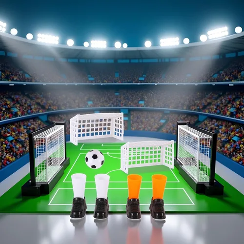 Vista 2 de Juego de fútbol de dedo con dos objetivos para los fanáticos regalos de fiesta del club - Productos de fútbol, juegos de fútbol