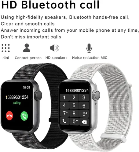 Vista 8 de Reloj inteligente para hombres y mujeres para teléfonos Android iOS compatible con iPhone, pantalla táctil completa rastreador de fitness