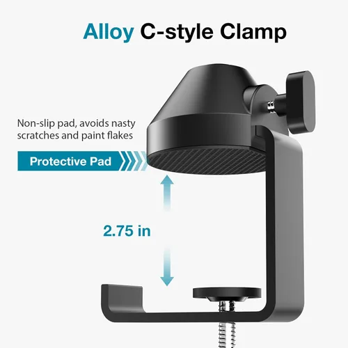 Vista 6 de InnoGear Brazo de Micrófono de Perfil Bajo, Soporte de Brazo de Micrófono Giratorio de 360°, Brazo Articulado de Micrófono de Escritorio Plegable