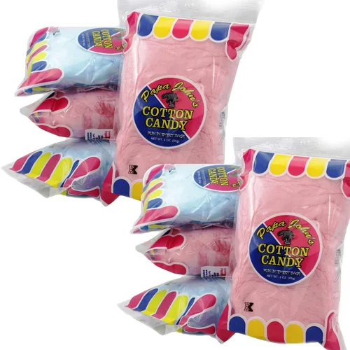 Vista 13 de Suministros de sabores de fiesta de algodón azul y rosa dulces de cumpleaños para niños, Kosher, bolsa de 2 onzas (paquete de 2)