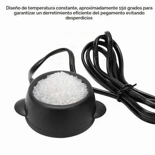 Vista 6 de Mini olla caliente de temperatura constante, pegamento para extensión de cabello, olla de fusión ligera y portátil, peluca de calor, estufa